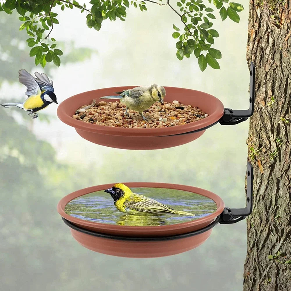 Mounted Bird Tray for Feeder/Bath