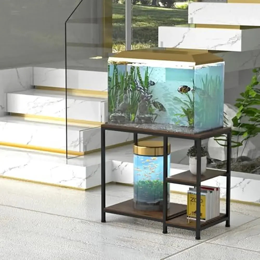 Wooden Stand with Shelves
