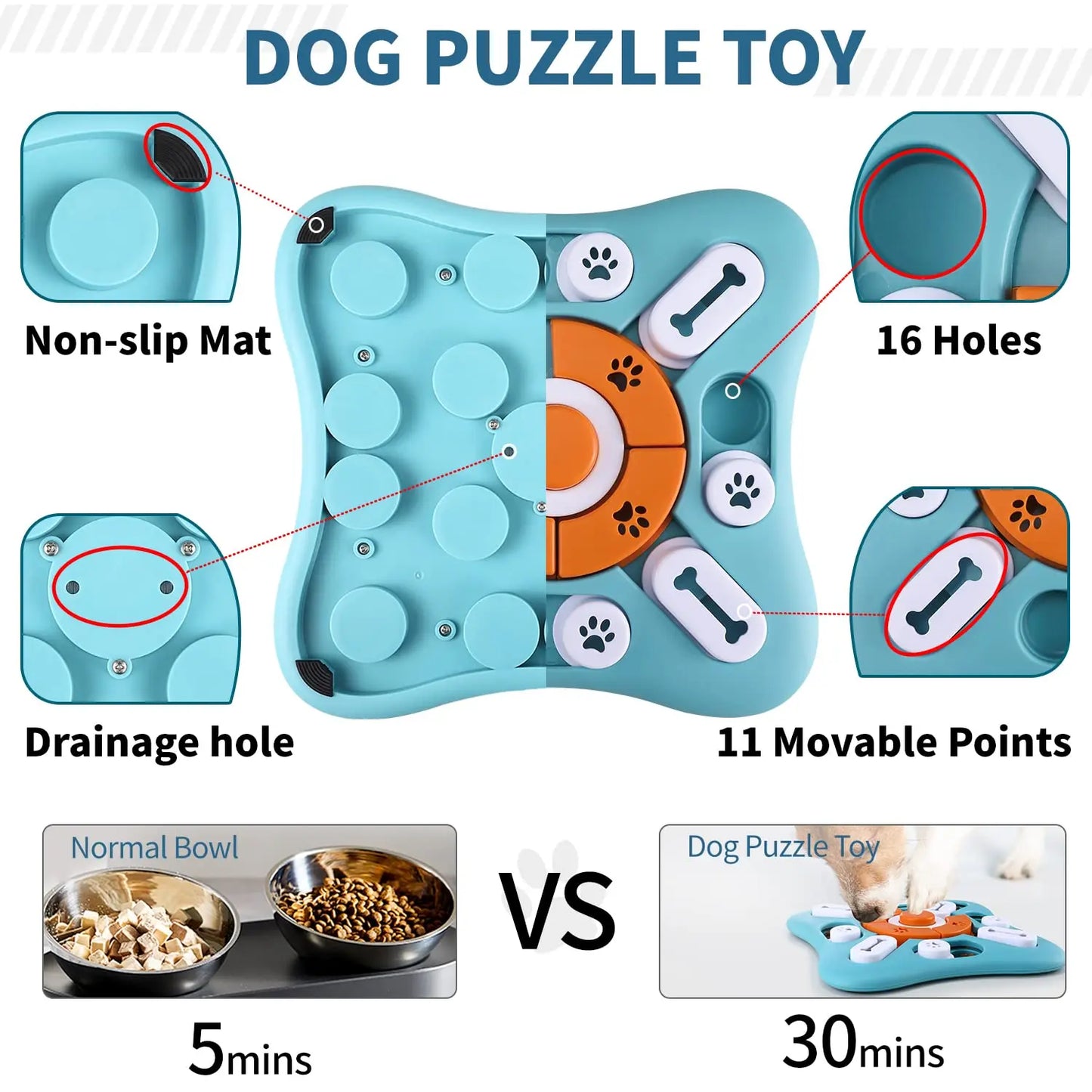 Interactive Dog Treat Puzzle Toys