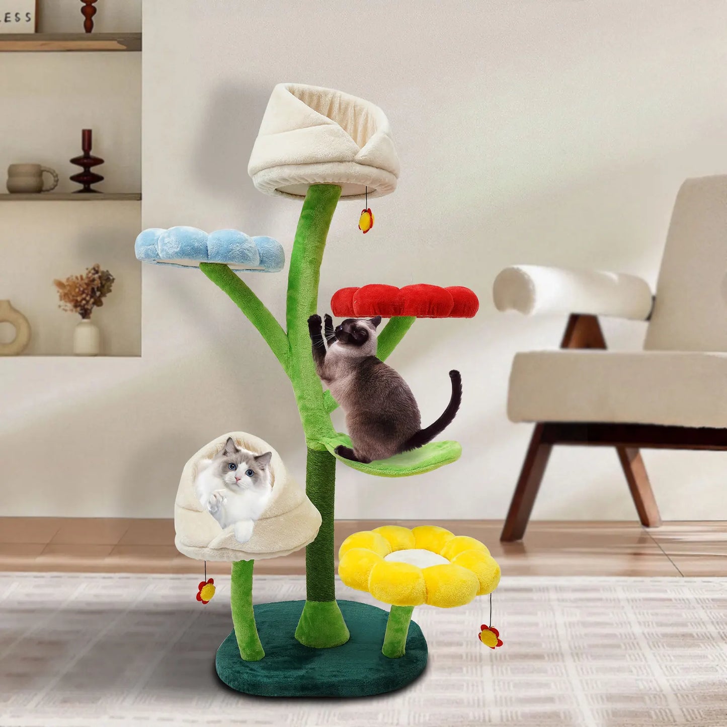 Cat Tree 6-Level Flower