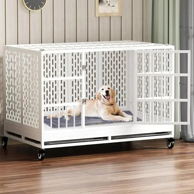 48 Inch Heavy Duty Dog Crate with Wheels