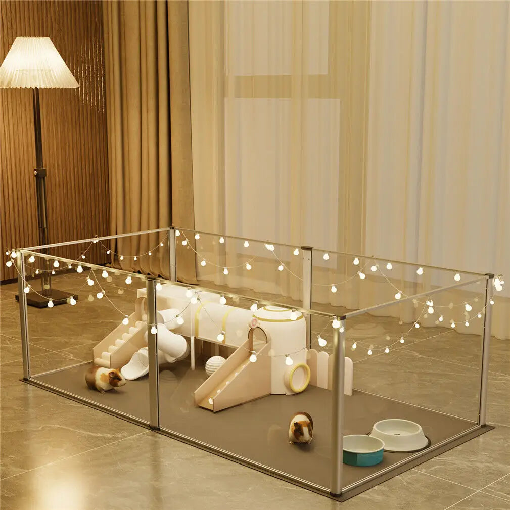 Indoor Clear Cage with Waterproof Pad