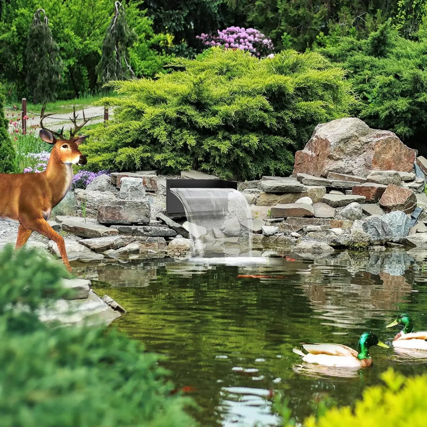 Pond Waterfall Box with Pump Kit