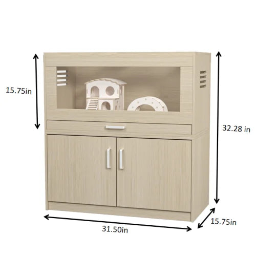 Cage with Independent Storage Cabinet