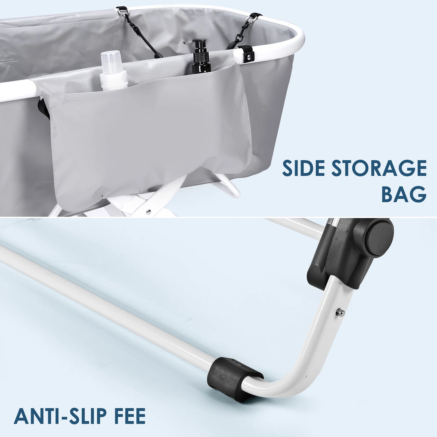 Portable, Foldable, & Elevated Pet Bathtub