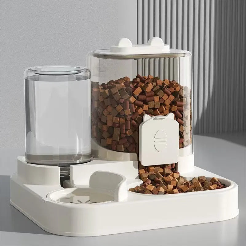Automatic Feeder Dog Cat Food Bowl With Water Fountain