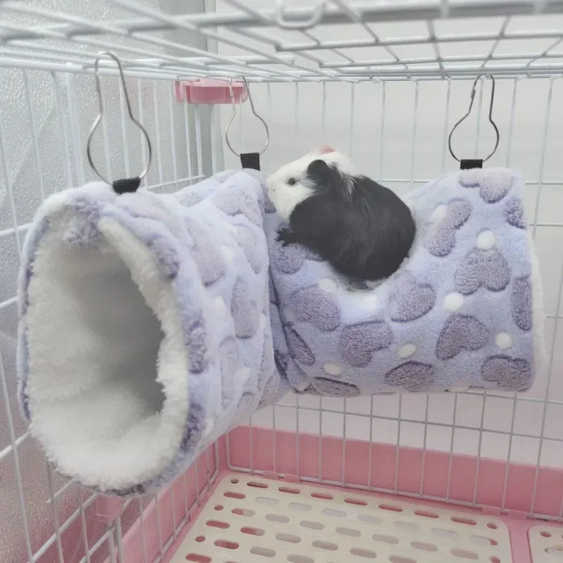 Warm ultra-soft plush tunnel nest