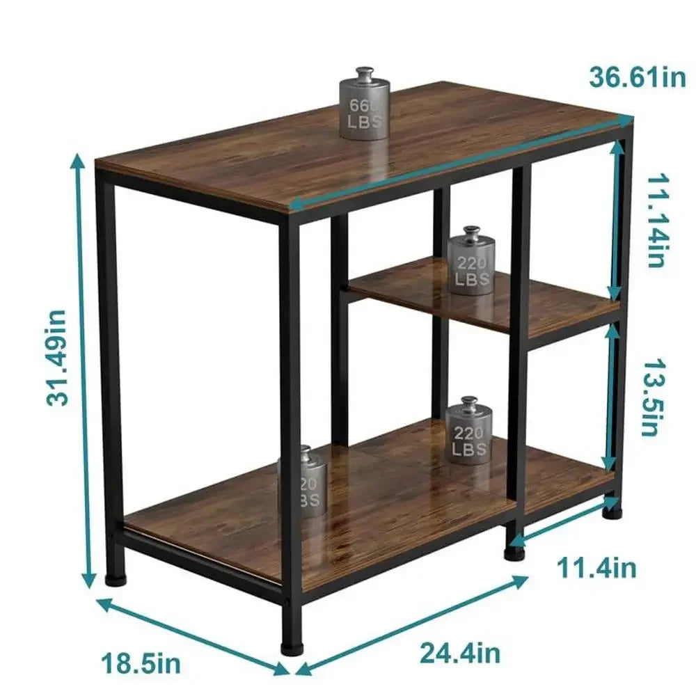 Wooden Stand with Shelves