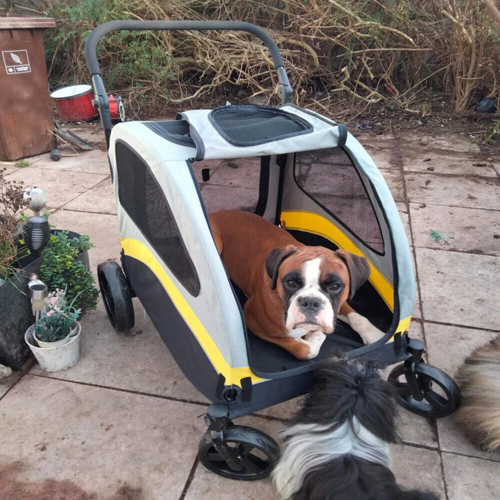 Dog Stroller 4 Wheel Foldable