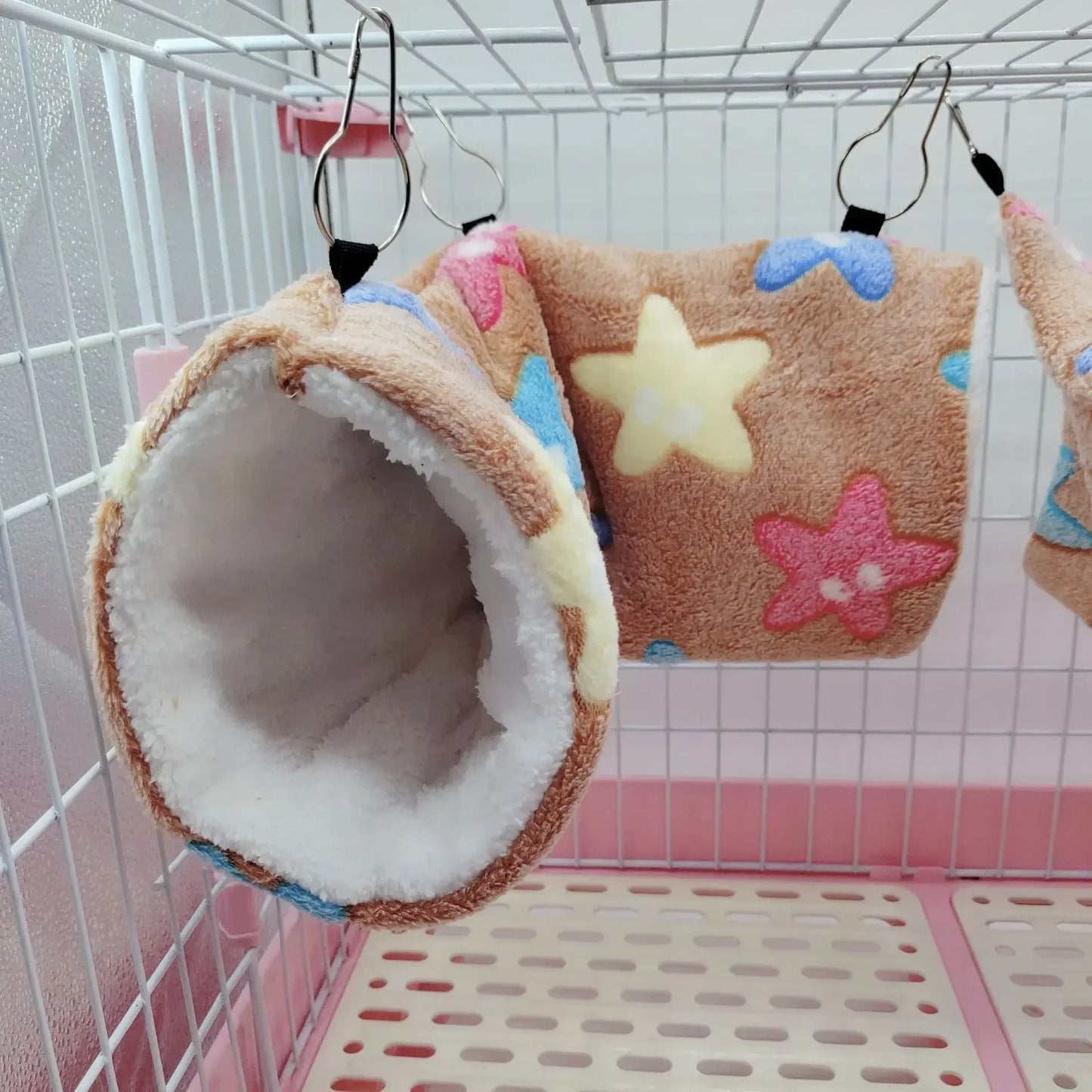 Warm ultra-soft plush tunnel nest