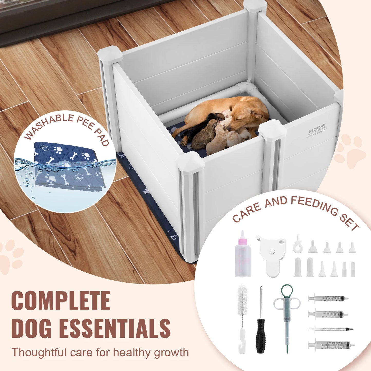 Whelping Box for Dogs and Puppies