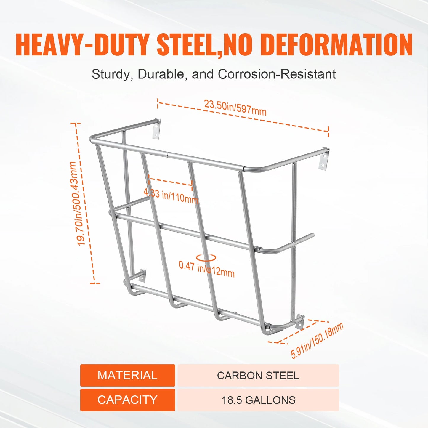 Heavy-Duty Steel Hay Rack for Livestock