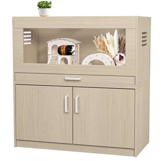 Cage with Independent Storage Cabinet