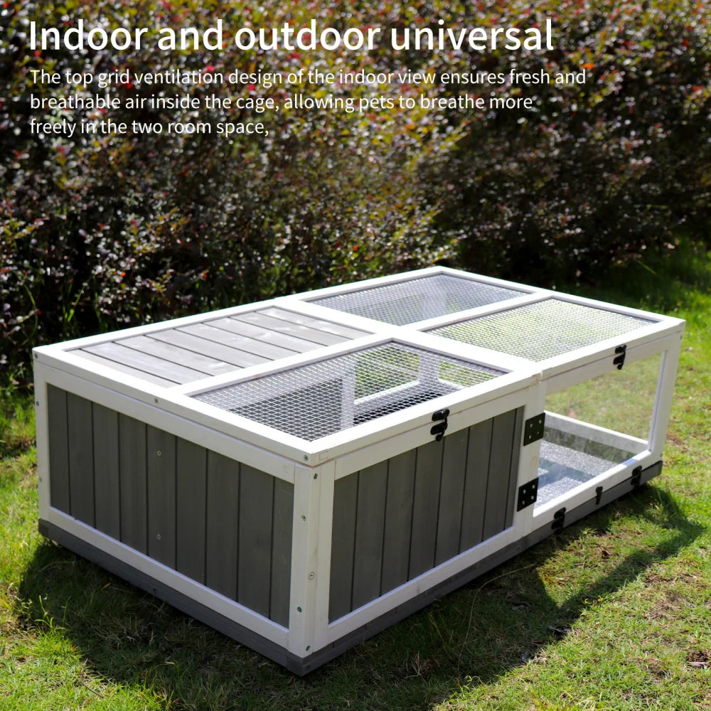 43"Wooden Indoor Small Animal Cage
