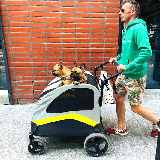 Dog Stroller 4 Wheel Foldable