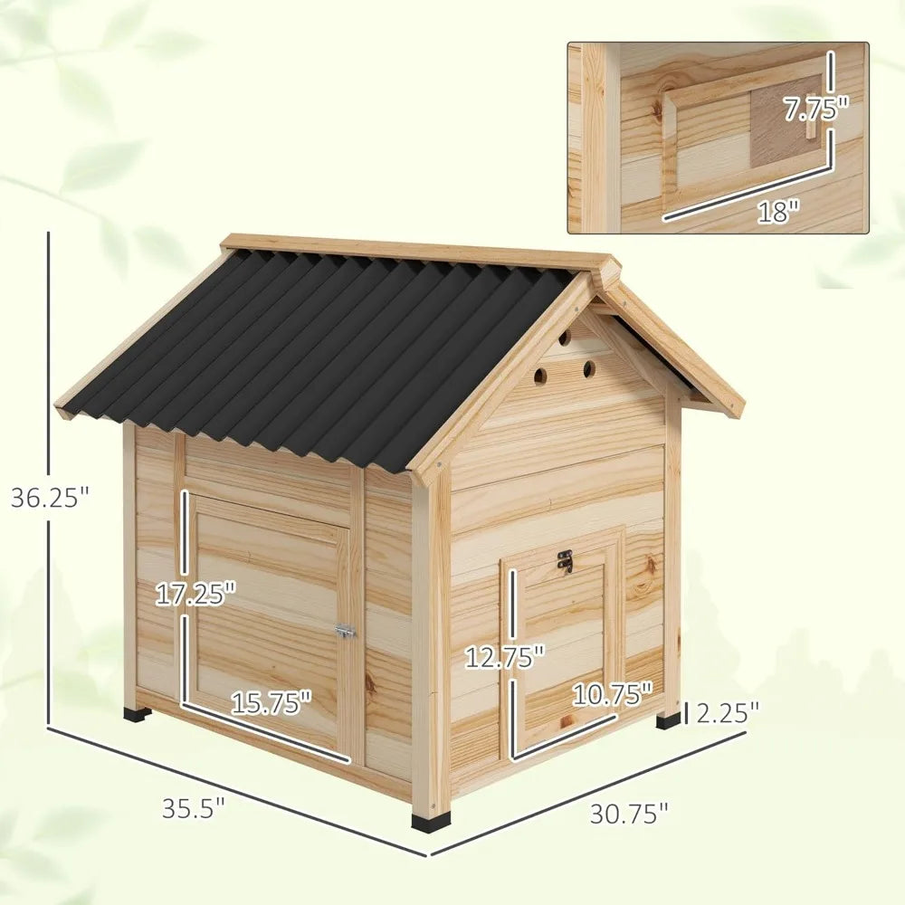 Outdoor Small Animal House with Openable Roof