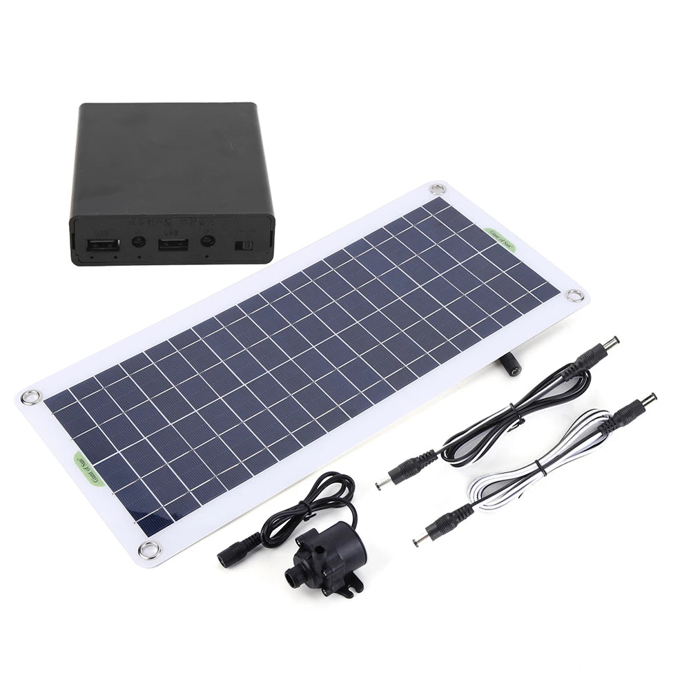 30W 800L/H Solar Panel Power Bank Water Pump Set