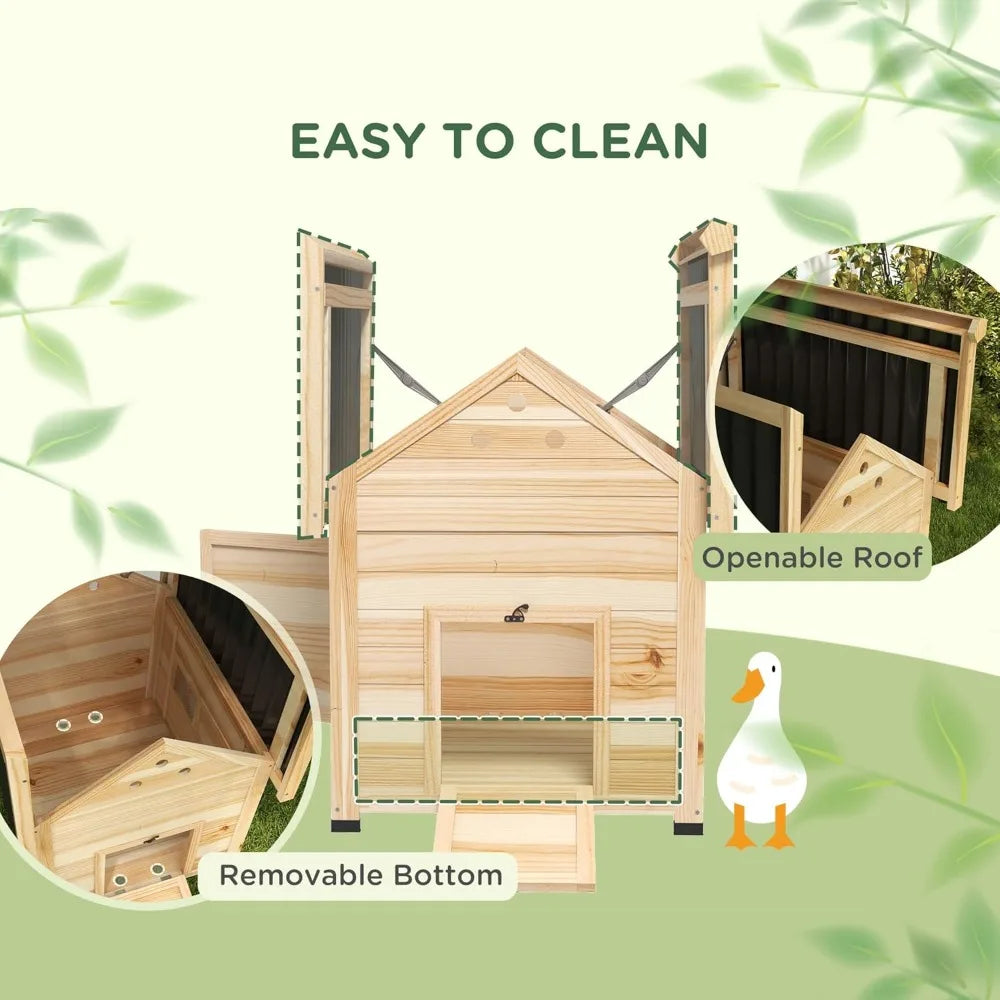 Outdoor Small Animal House with Openable Roof