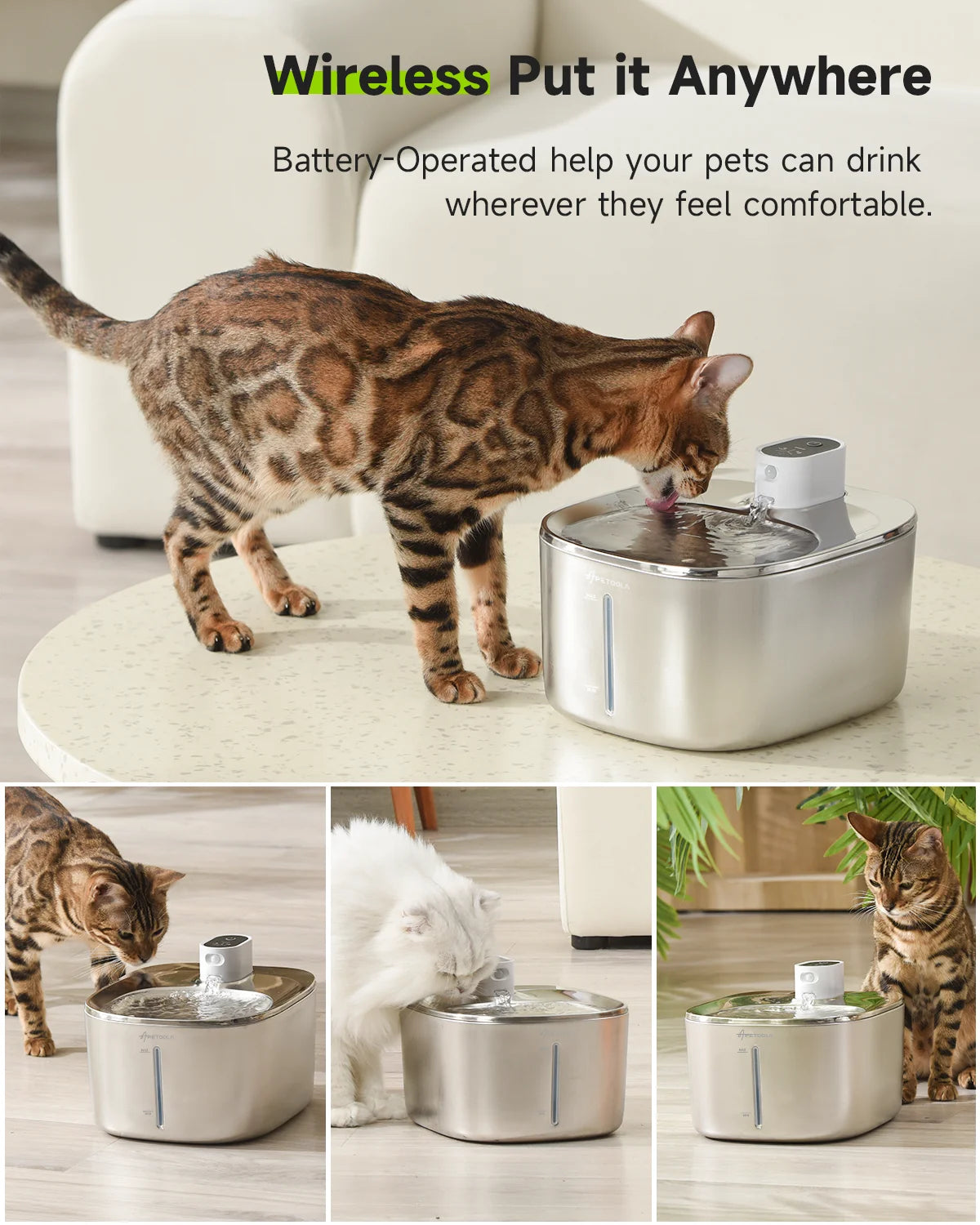4L Wireless Water Fountain