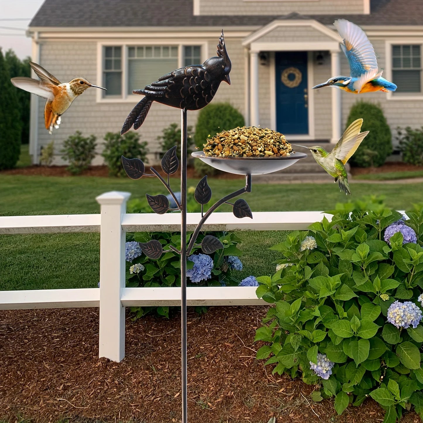 Metal Bird Feeder Stake