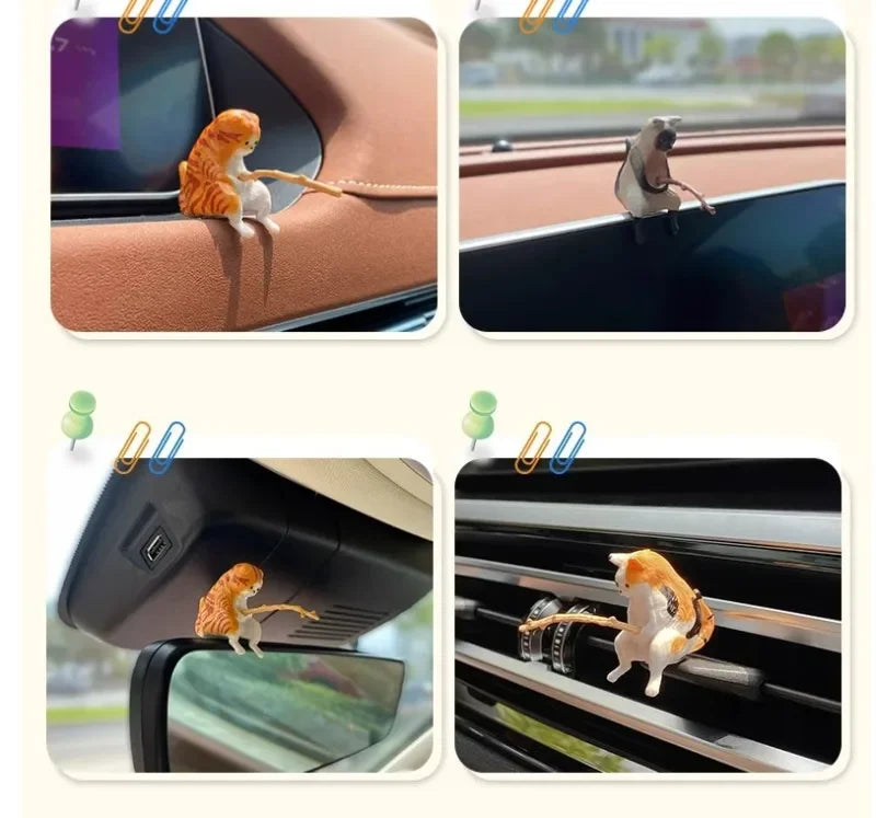 7pcs/set Fishing Cat Aquarium Decoration