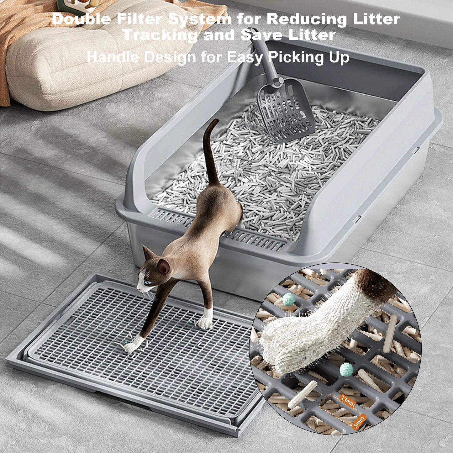 Stainless Steel Cat Litter Box