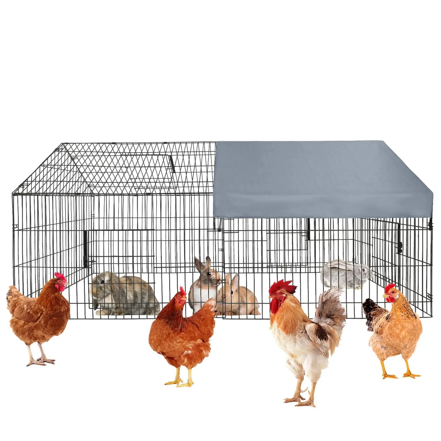 Large Metal Pet Playpen With Waterproof Cover
