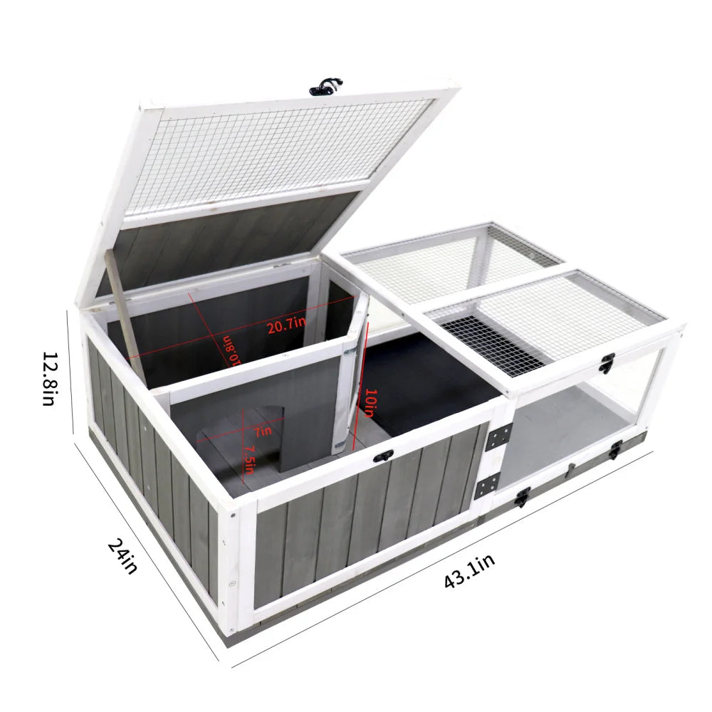 43"Wooden Indoor Small Animal Cage