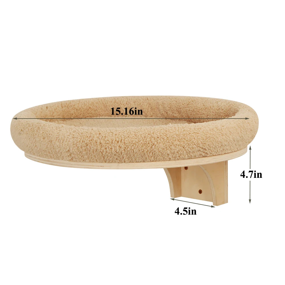 Solid Wooden Furniture Climbing Ladder and Cat Hammock