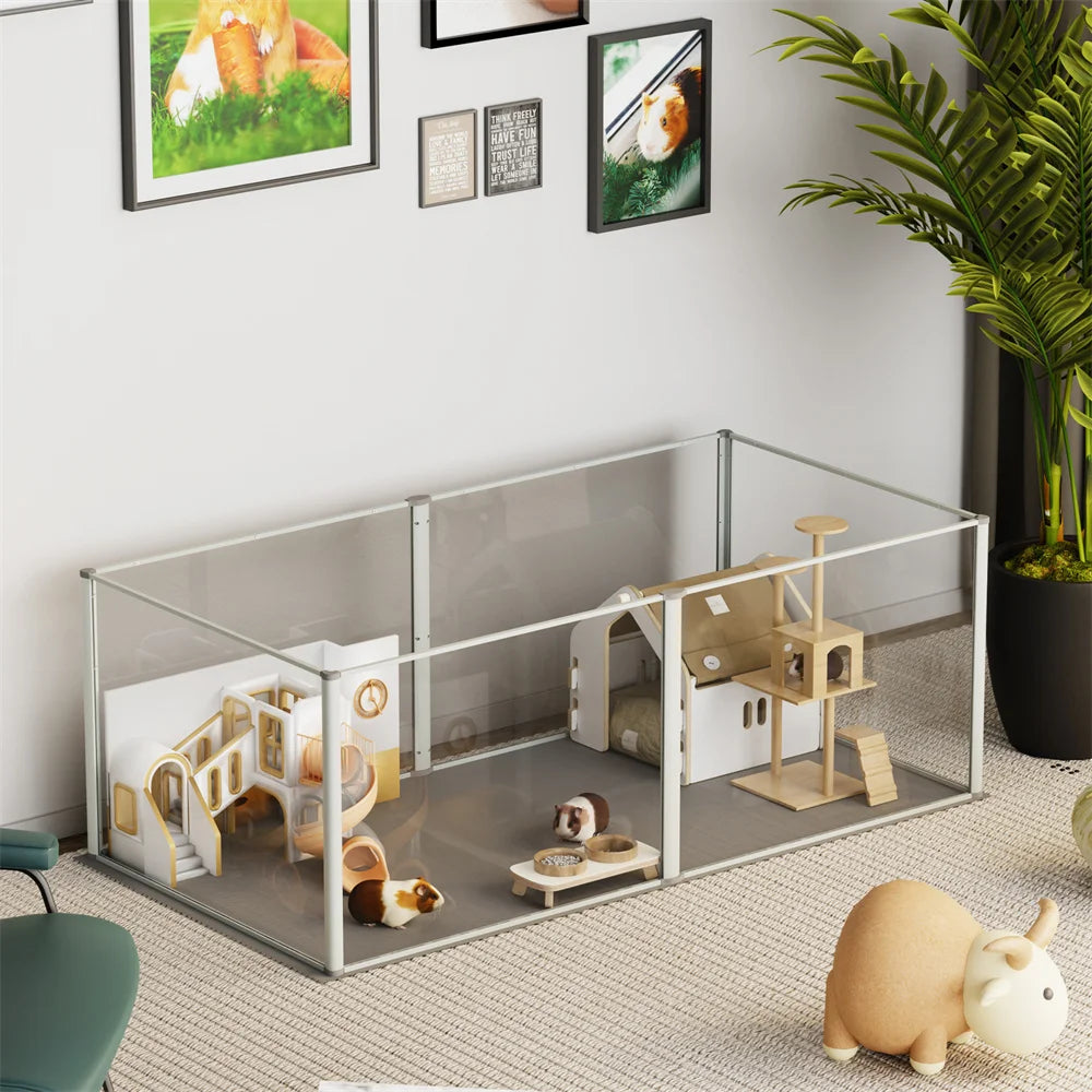 Indoor Clear Cage with Waterproof Pad
