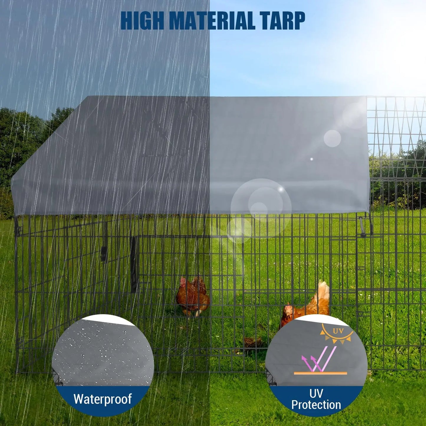 Large Metal Pet Playpen With Waterproof Cover