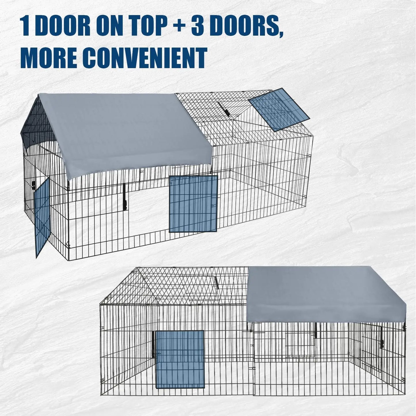Large Metal Pet Playpen With Waterproof Cover