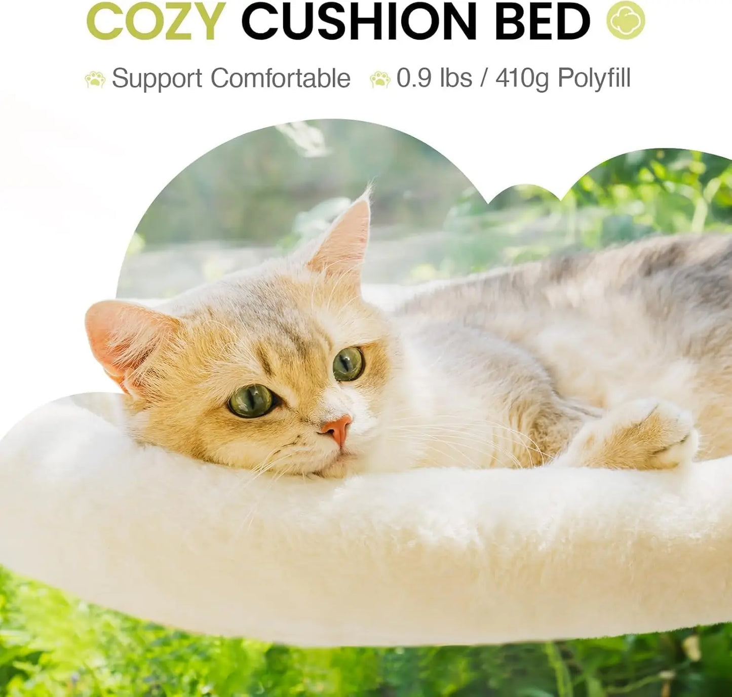 Cat Window Perch with 4 Strong Suction Cups