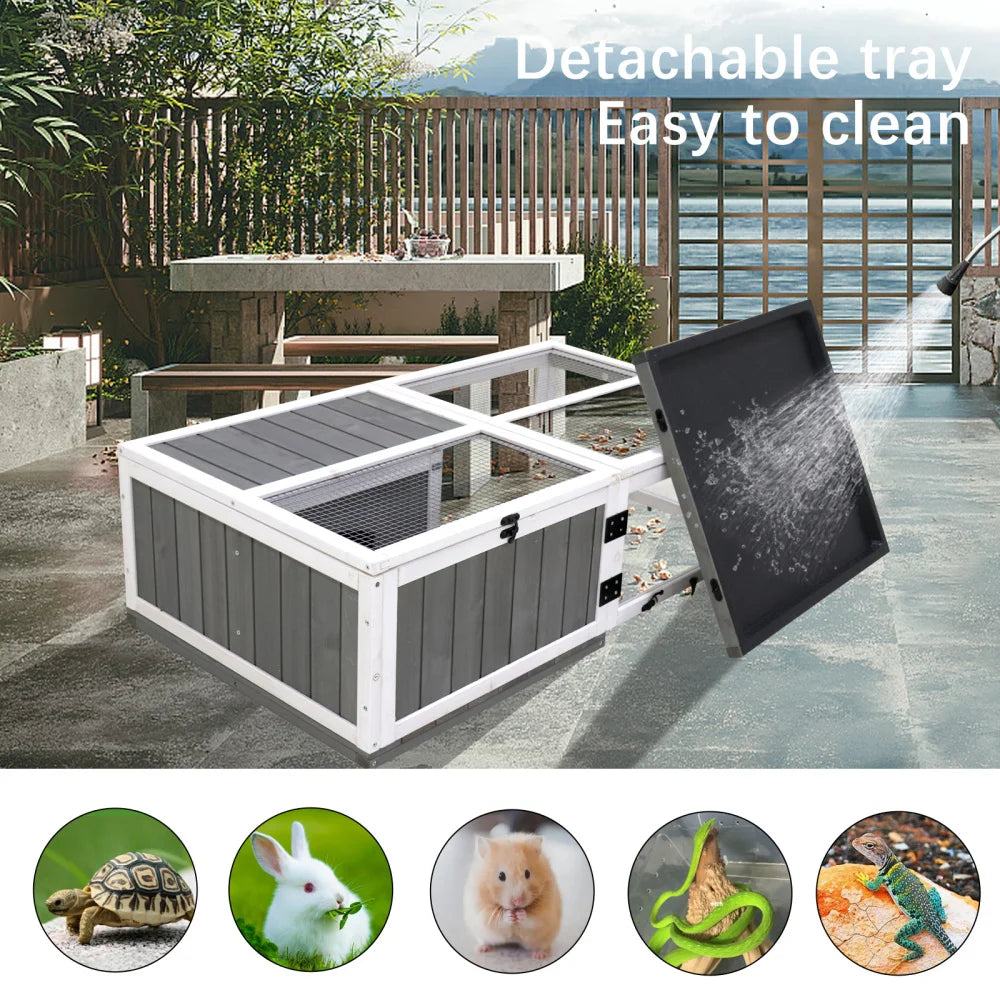 43"Wooden Indoor Small Animal Cage