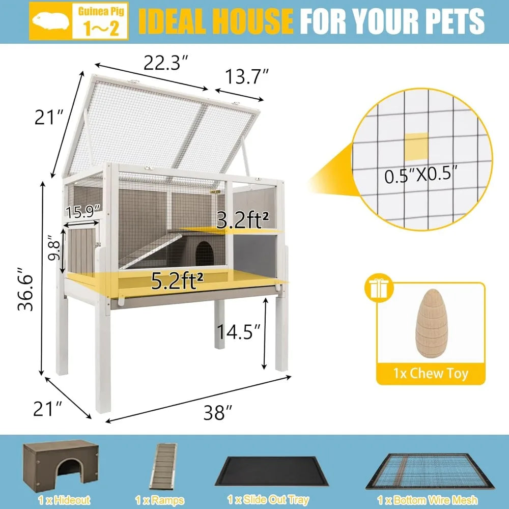 Indoor, Wooden Cage with Stand
