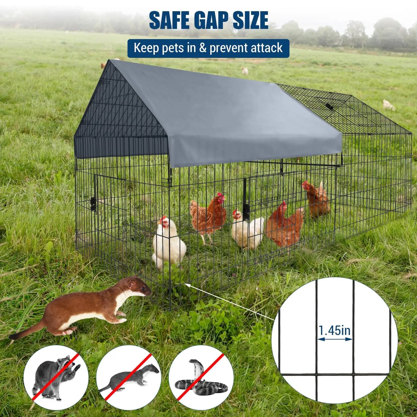 Large Metal Pet Playpen With Waterproof Cover